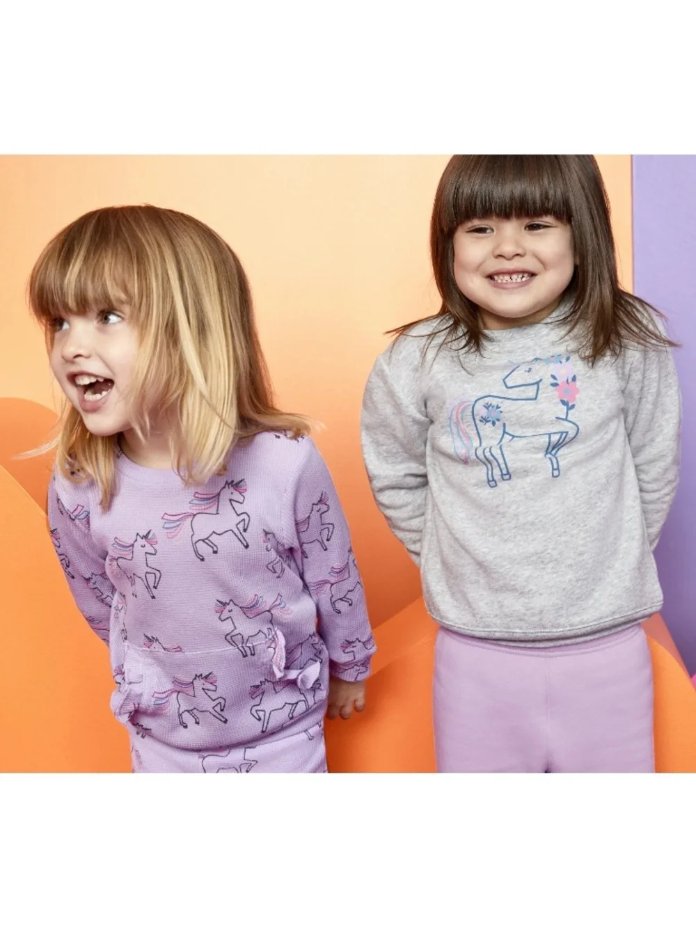 NEW 2 Piece Set Purple Unicorn Toddler Girl Long Sleeve Thermal 5T